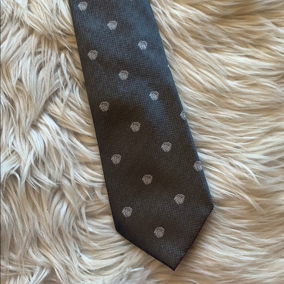 Versace Iconic Medusa Logo Handmade gray Silk Tie - Picture 3 of 5